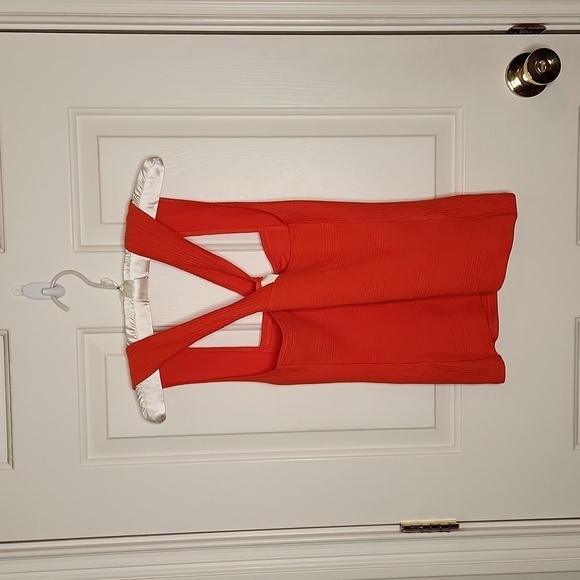 Maeve Anthropologie Women's Orange Cross Back Knit Tank Size S NWT - Picture 9 of 14